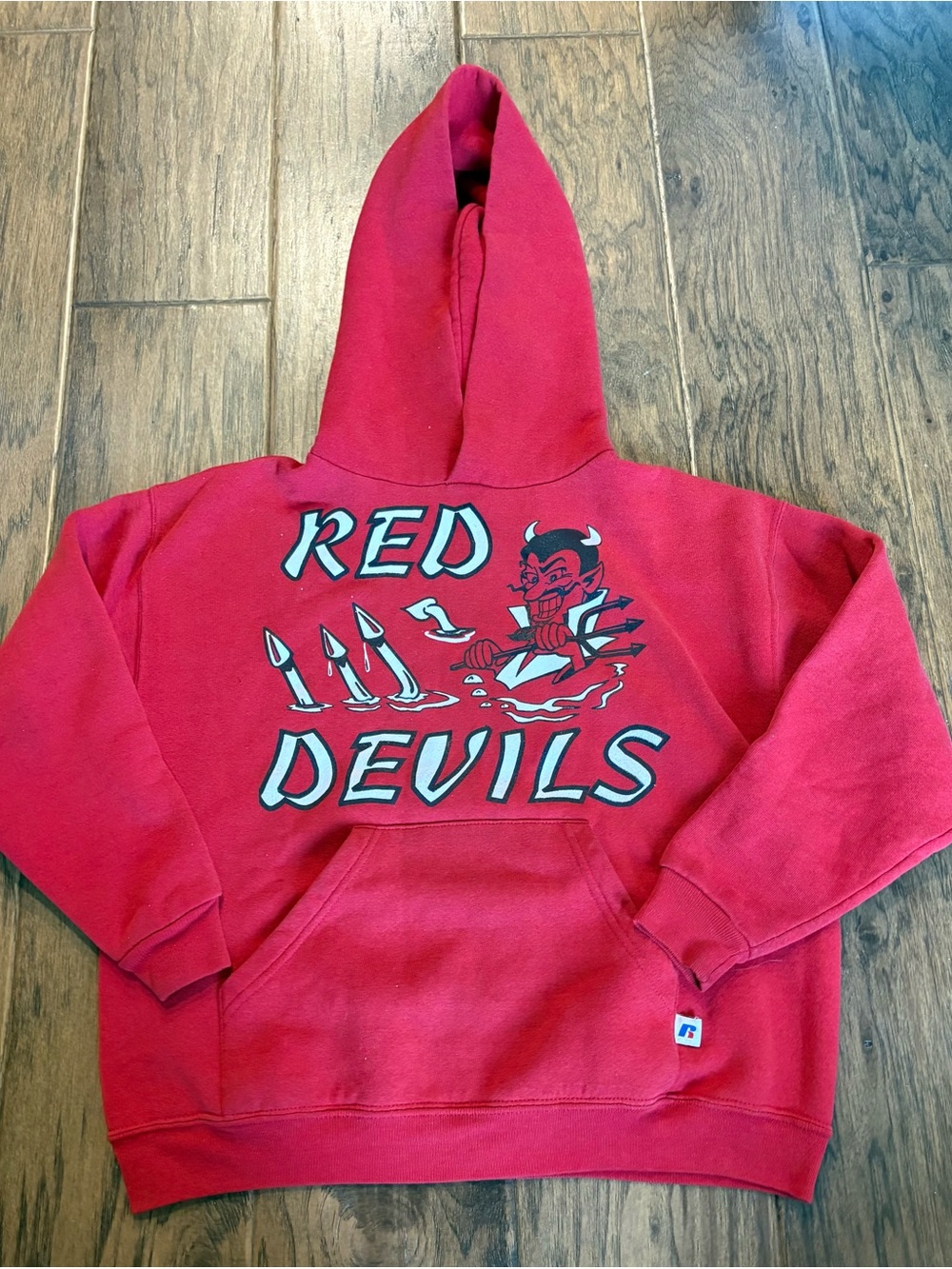 Russell Athletic Red 'Red Devils' Kids Hoodie